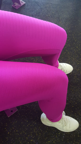 Hot Pink High Waisted Performance Leggings with High Compression