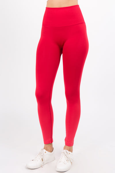 Red Dip Dyed High Waisted Leggings